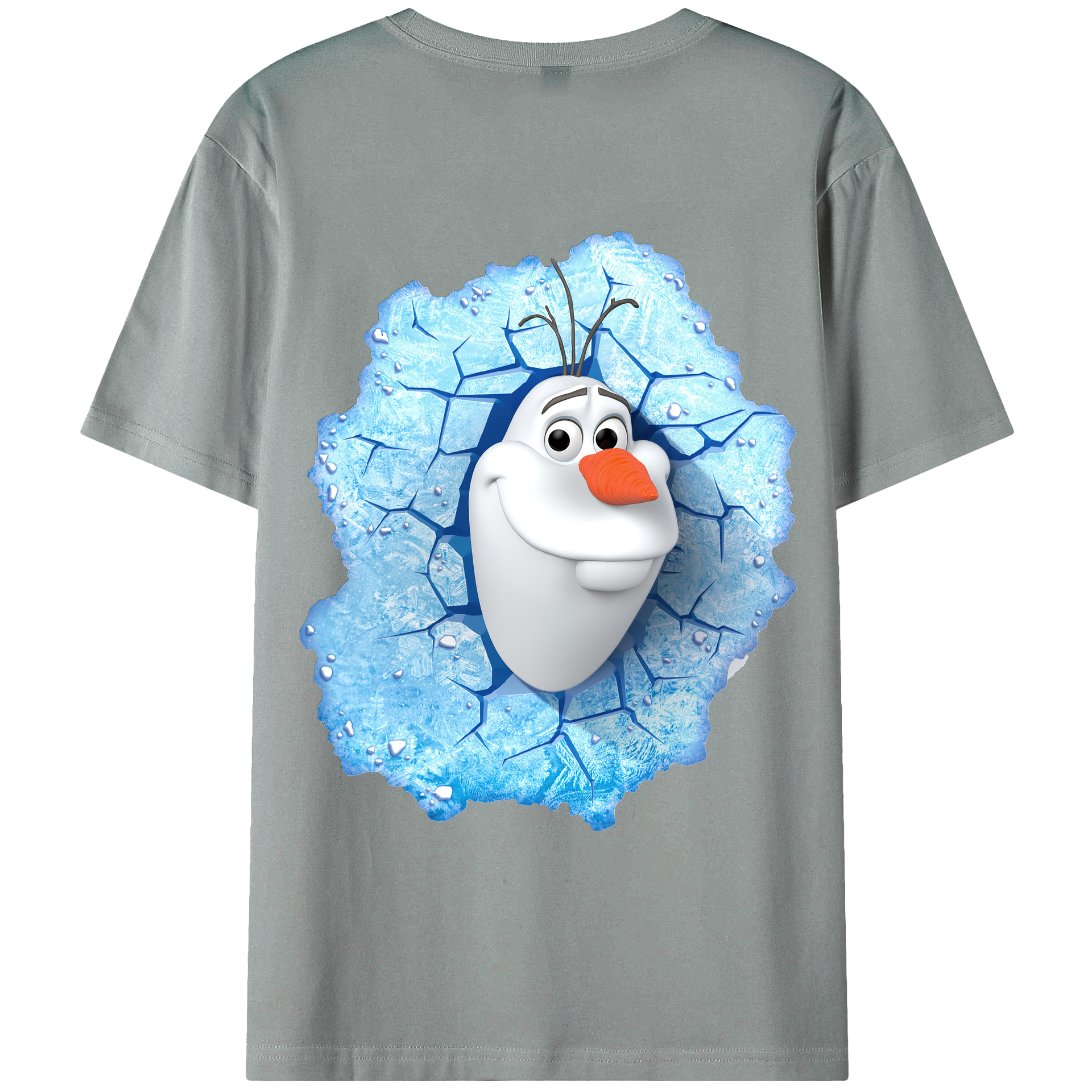 （画像用） アナと雪の女王 アンナ エルサ Frozen Anna Elsa 綿100％ メンズ半袖Tシャツ（バックプリント） 通気性